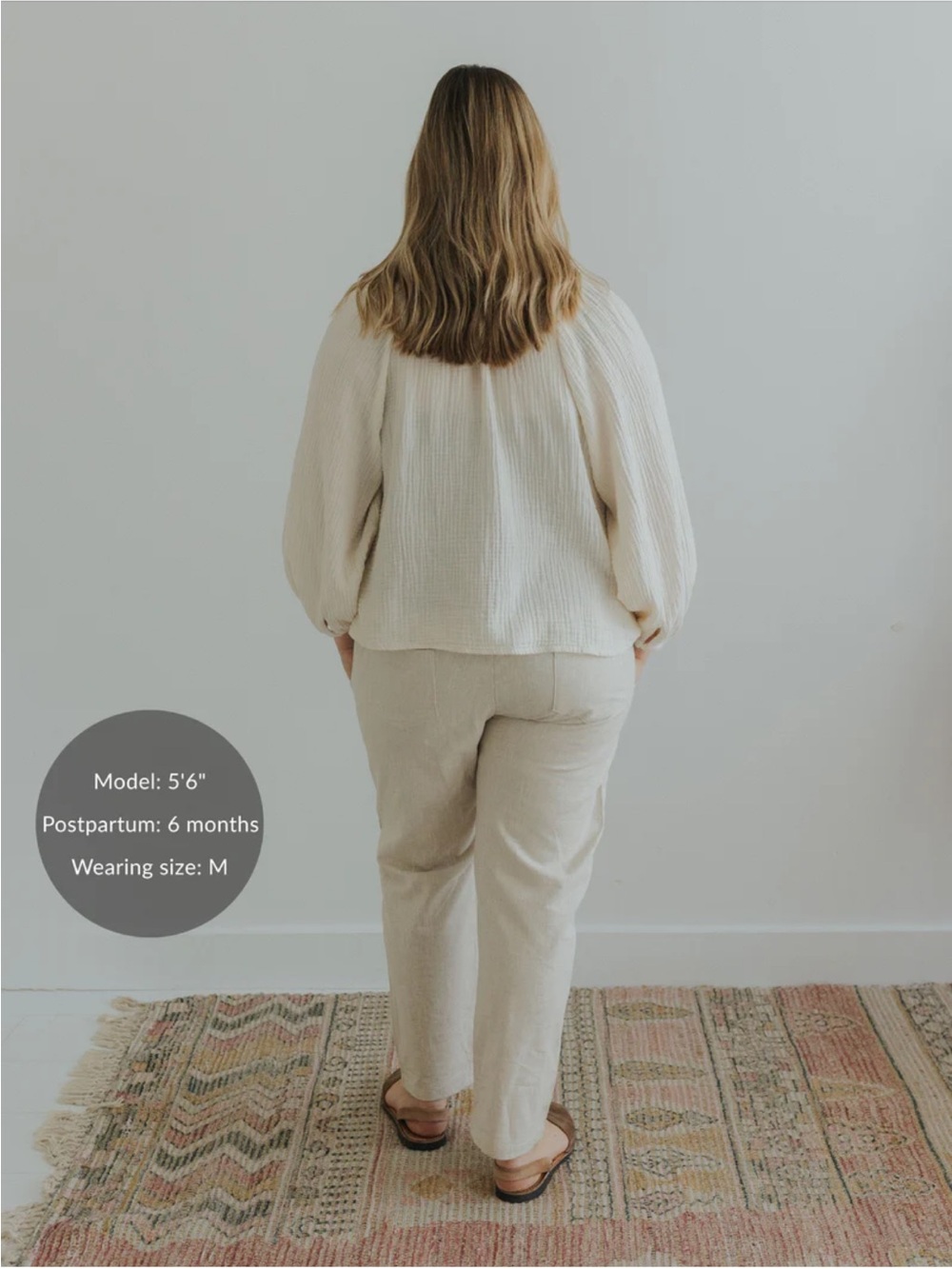 Emme Everyday Transitional Smocked Linen Pant - Picture 6 of 13